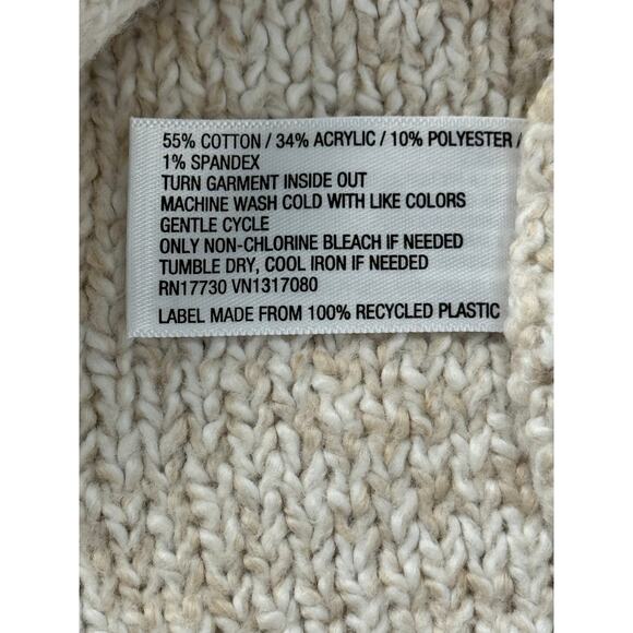 Knox Rose Sweater Mock Turtle Neck. Beige S.3X - Picture 7 of 8